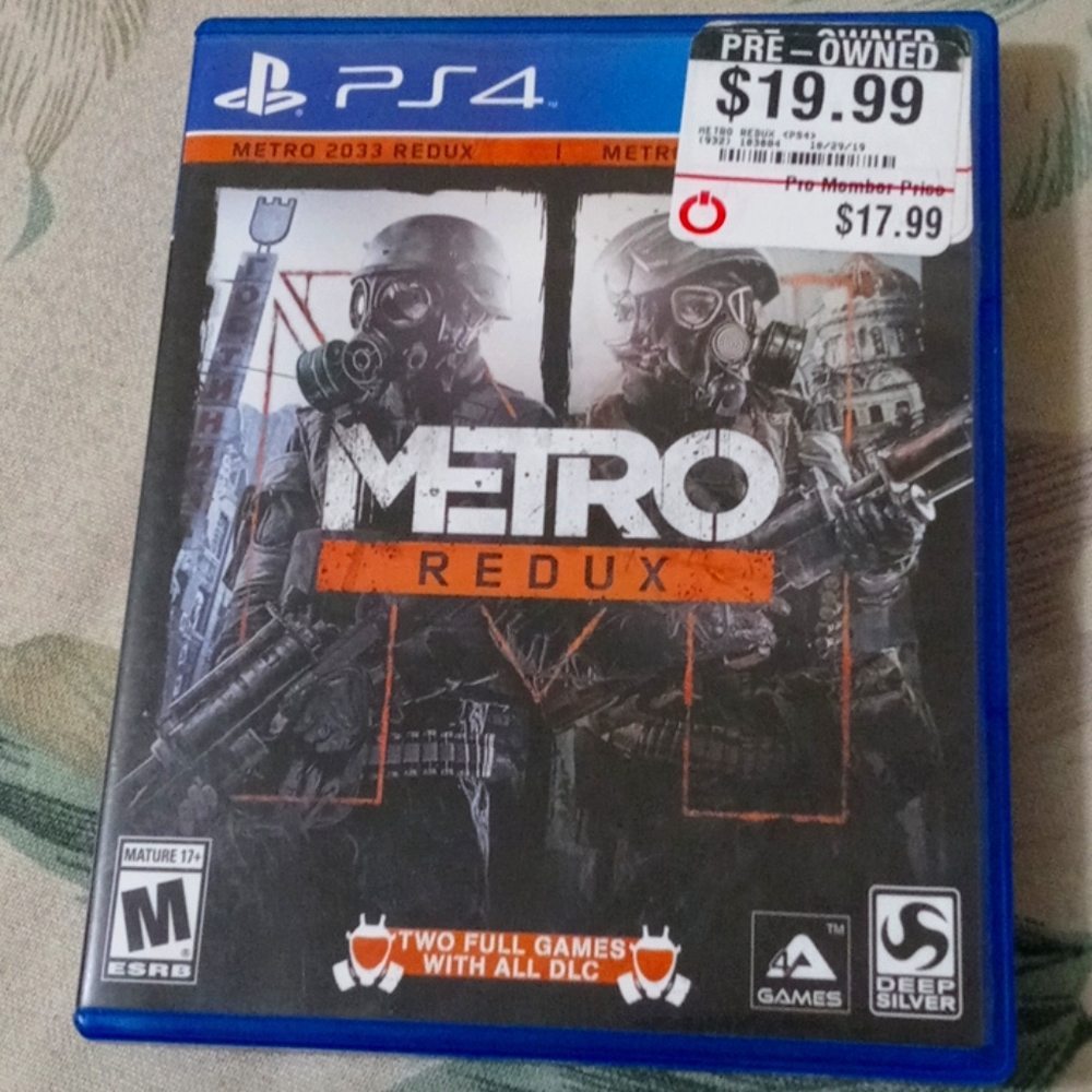 Metro redux ps4 game